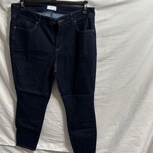 LOFT Women's Dark Indigo Curvy Skinny Jeans